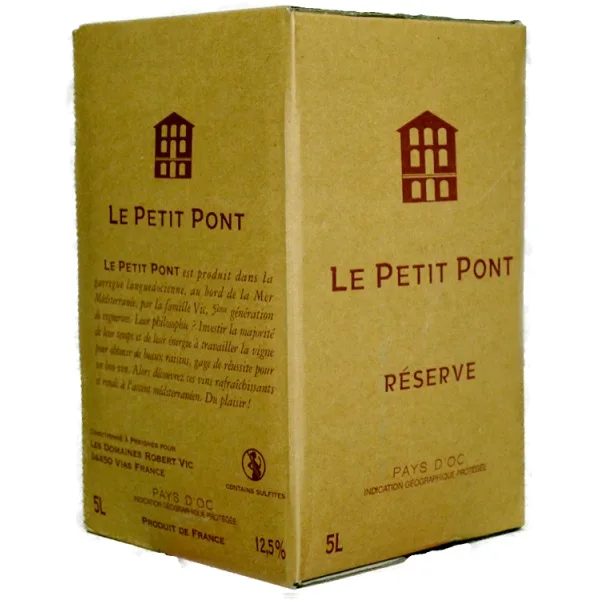 BIB 5L - Petit Pont Rouge Réserve 2025 - Domaines Robert Vic Preignes le Vieux
