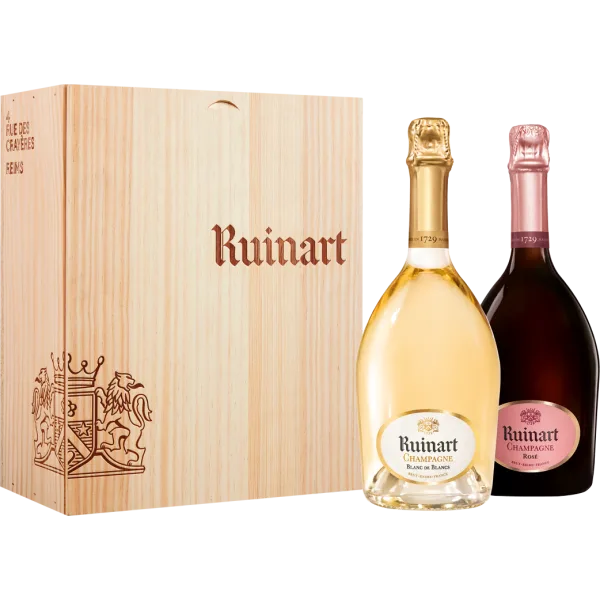 Champagne Ruinart - Blanc de Blancs et Rosé - Gift Set 2 Flessen