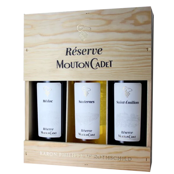 Cofanetto Trio - Mouton Cadet Réserve Panache - Baron Philippe de Rothschild