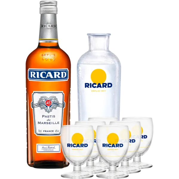 Confezione Ricard + 6 bicchieri Balloon + Decanter