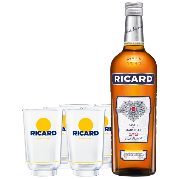 Pack Ricard + 6 Verres Lehanneur Nouveau Logo