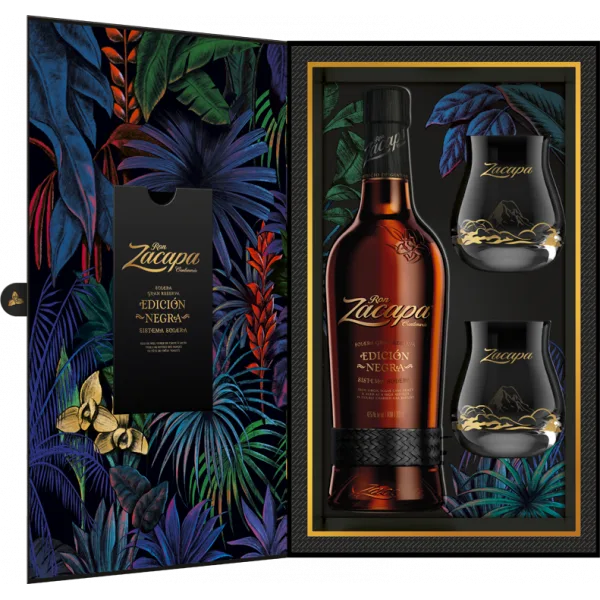 Ron Zacapa Edición Negra - Estuche 2 Copas