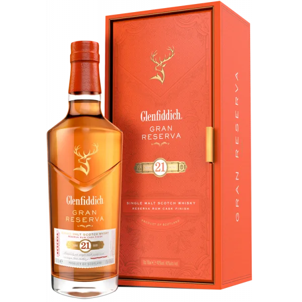 Whisky - Glenfiddich Gran Reserva 21 Jaar - Geschenkverpakking